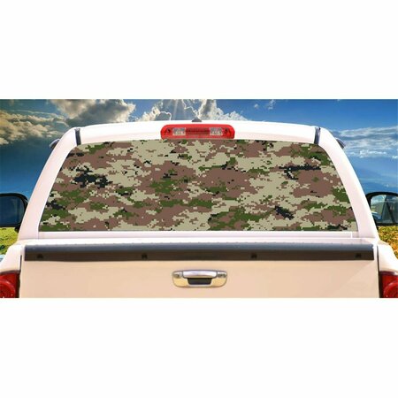 ENTRETENIMIENTO Urban Camo Rear Window Graphic Truck View Thru Vinyl Decal EN3257584